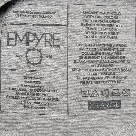 ZumiezâEmpyreâGray ShortâSleeveâT-shirtâSzâXL - Picture 4 of 7